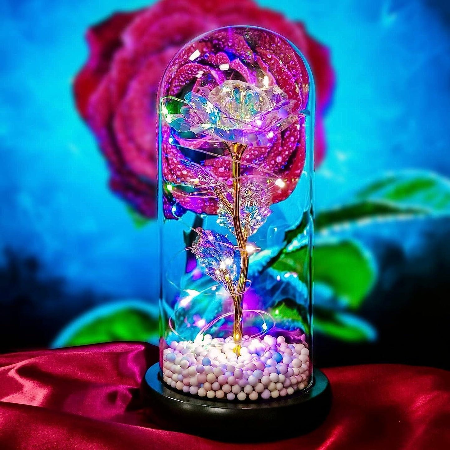 Glass Rose Light Up Flower