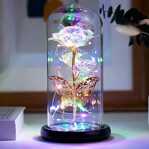 Glass Rose Light Up Flower